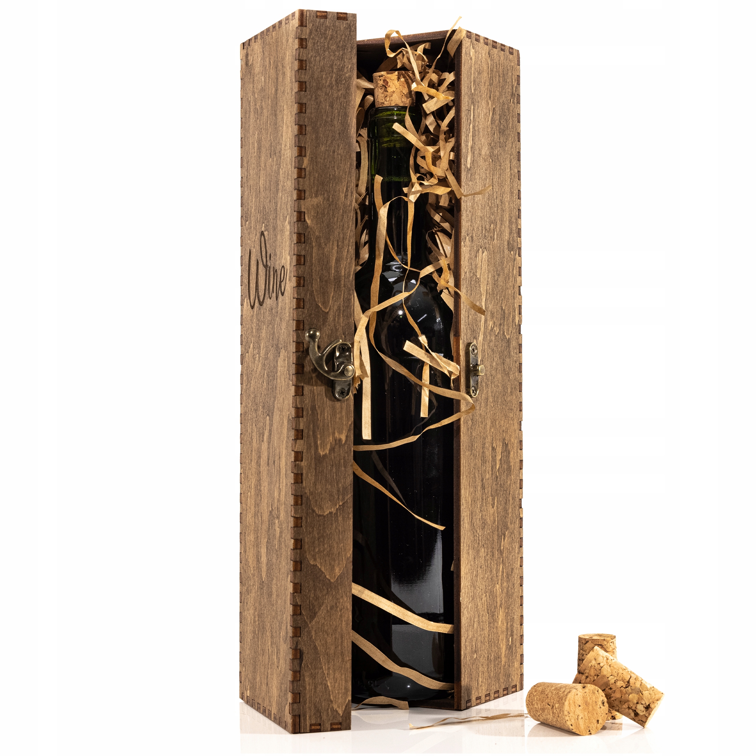 

Pudełko na wino dla rodziców w ciemnym kolorze