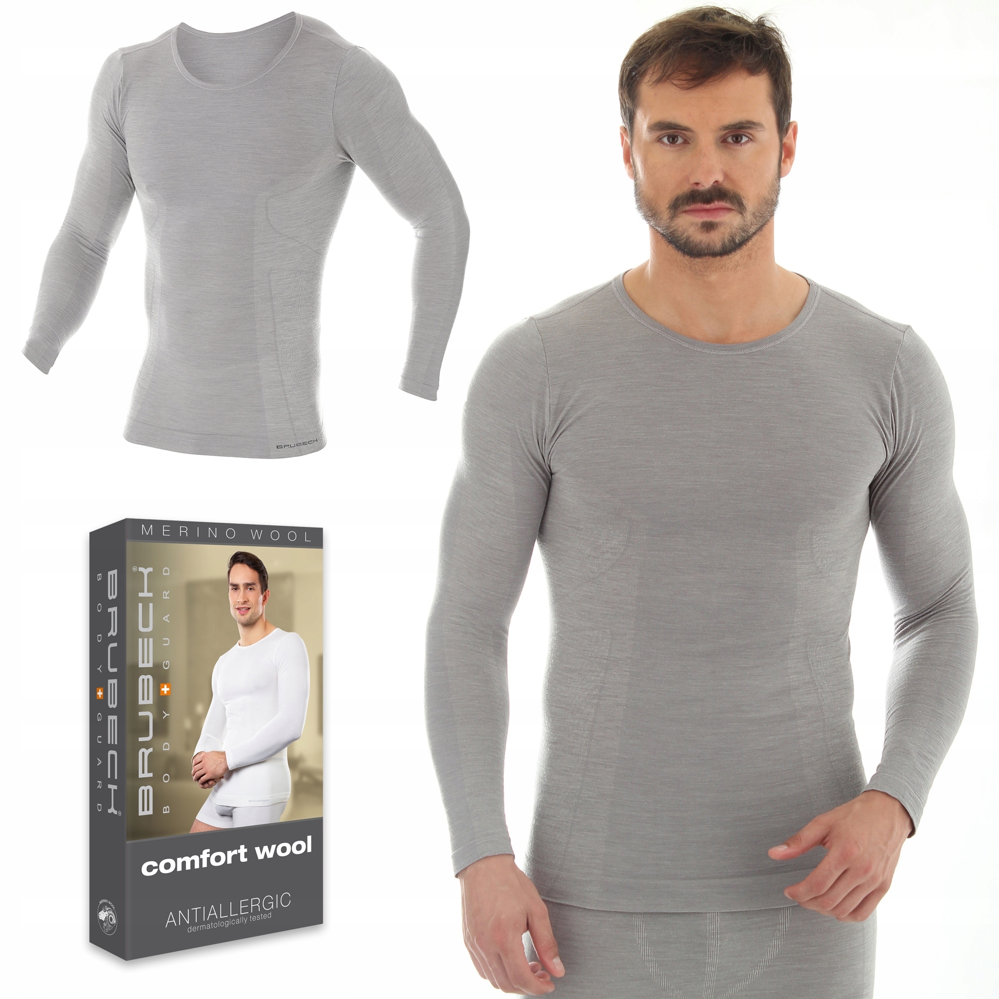 Brubeck LS11600 tričko pánské termo Vlněné XXL