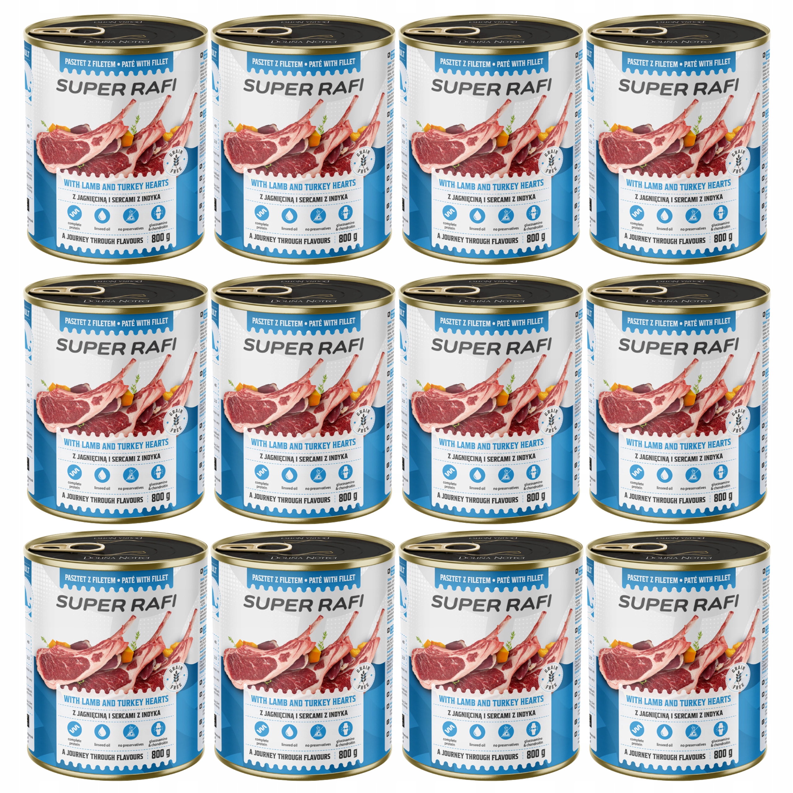 Levně Dolina Noteci Rafi krmivo pro psy jehněčí krůta 12 x 800 g