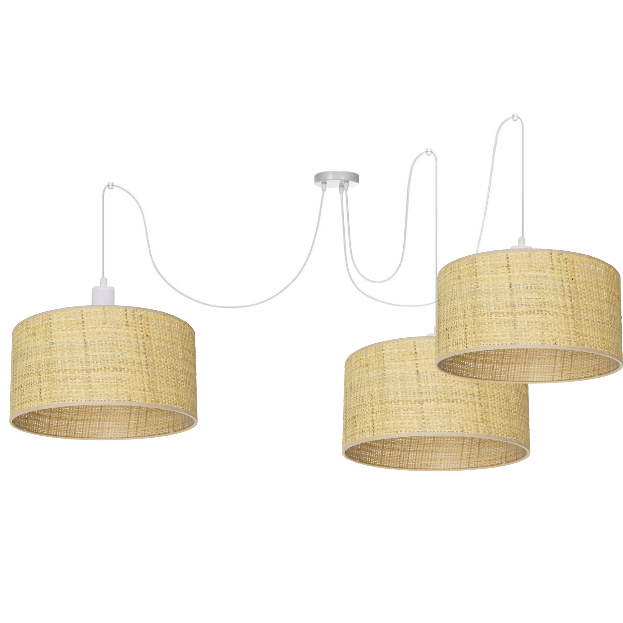 Závesná Stropná Lampa Boho Pavúk Spider Tienidlo Ratan 30CM Poľsko Lampa E27