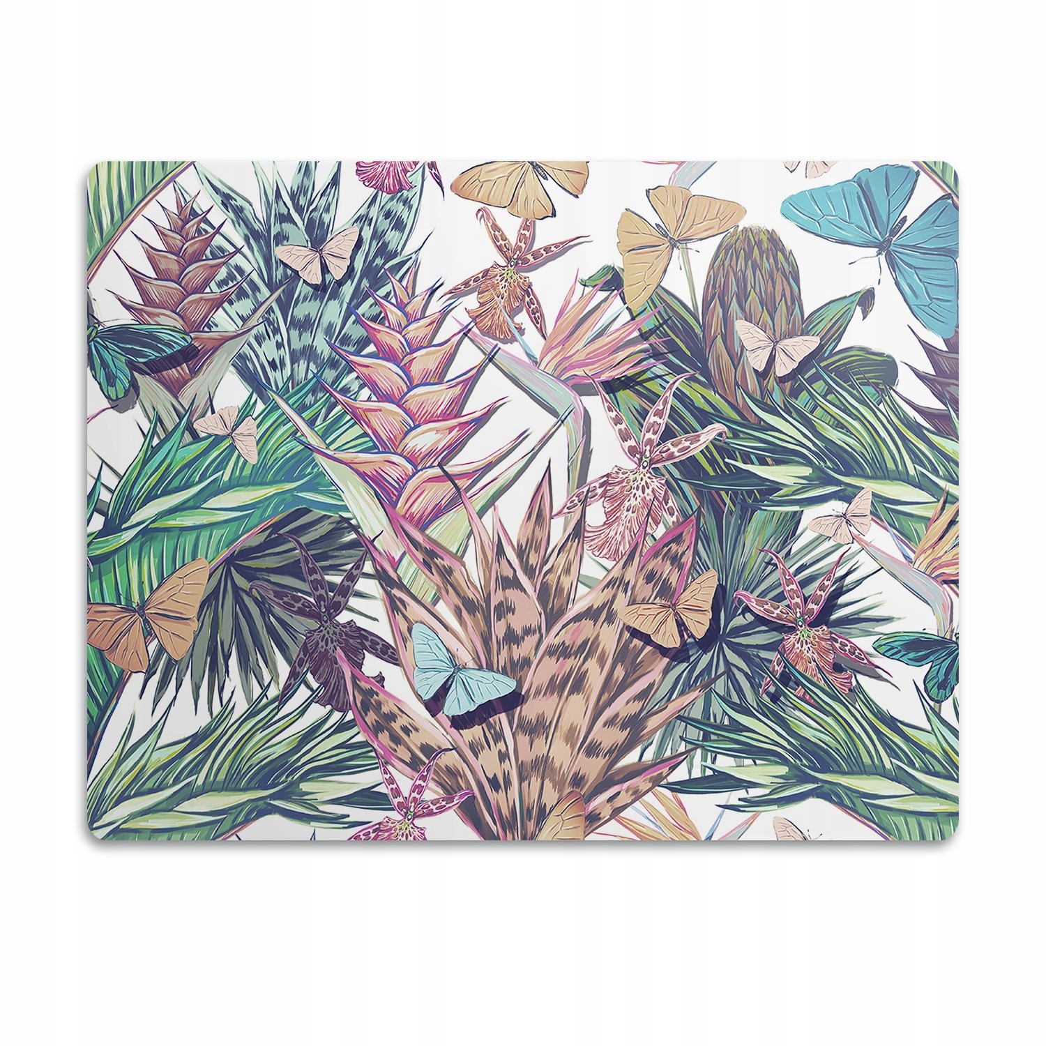 Levně Pro psa kočku podložka pod misku Květiny a motýli 90x60