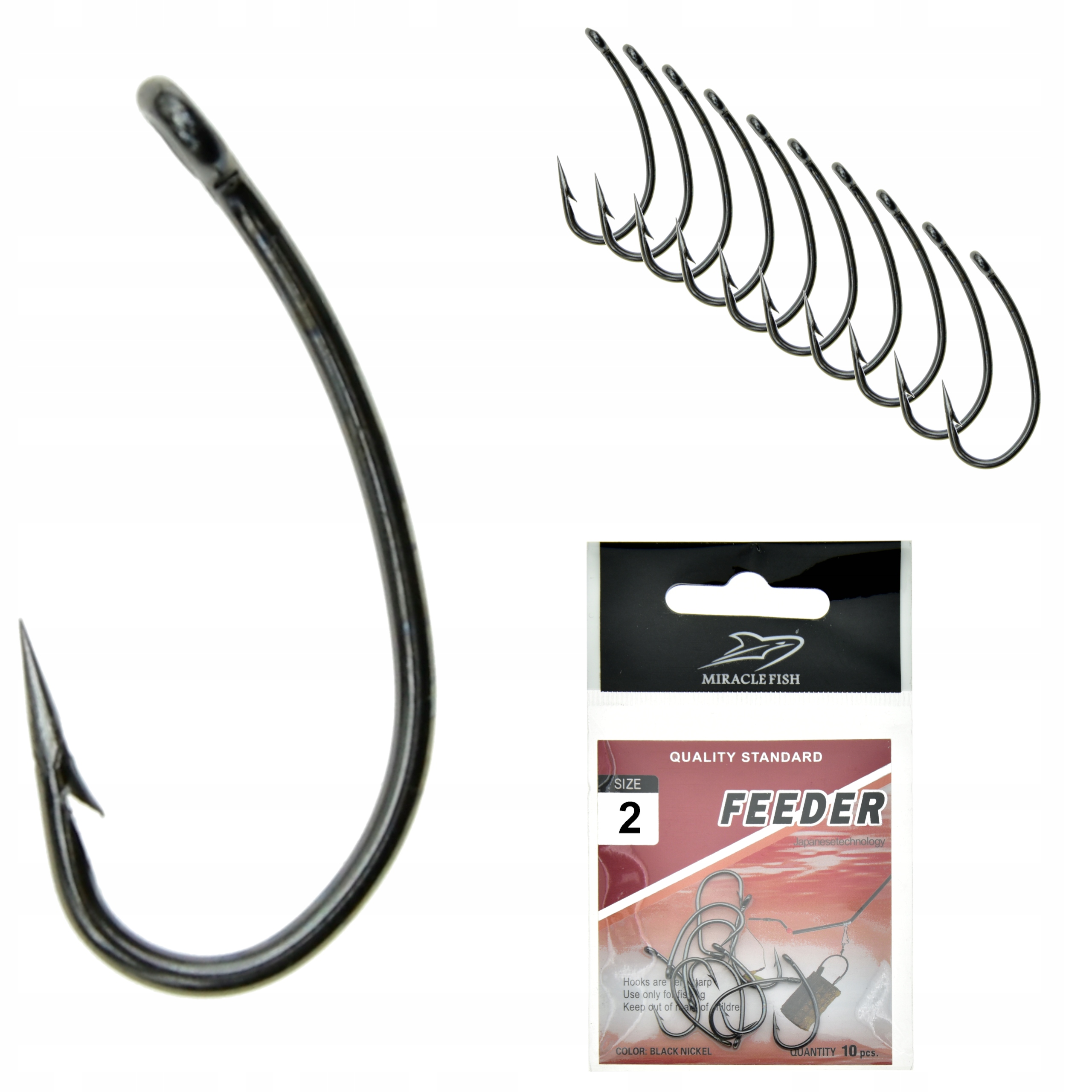 

Zestaw Haczyków Haczyki Feeder z oczkiem nr 2