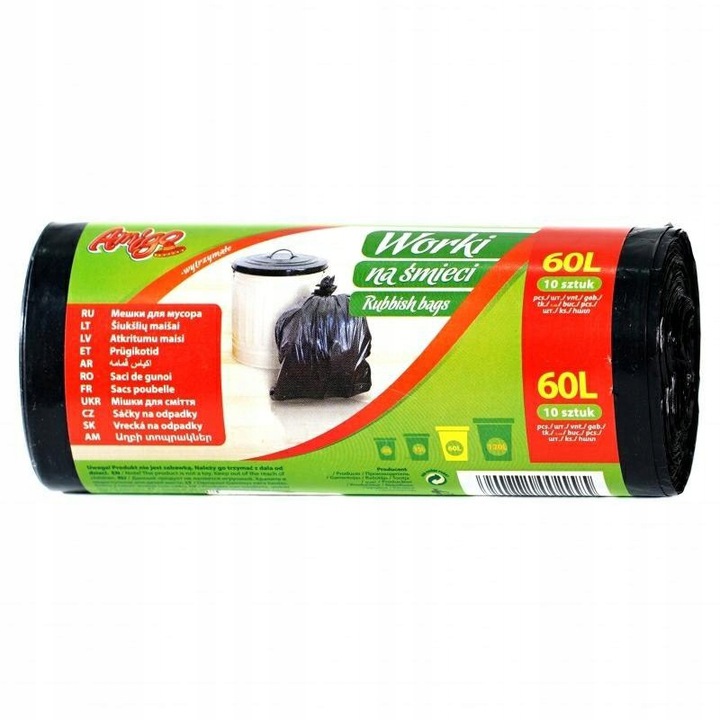 

Amigo Worki na śmieci Ldpe 60L 10 szt