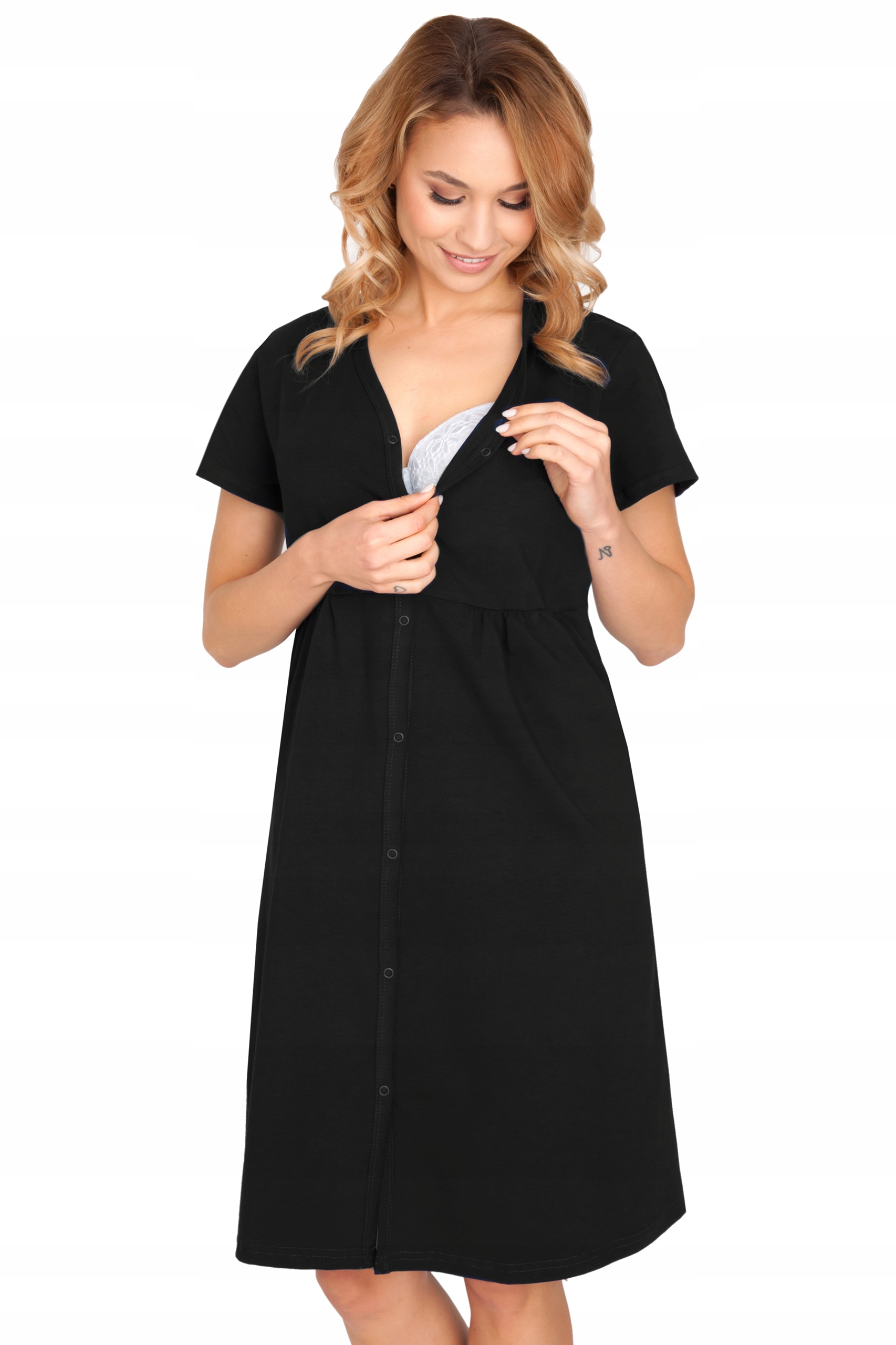 KOSZULA DO KARMIENIA SZLAFROK CIĄŻOWY KOMPLET Rozmiar S