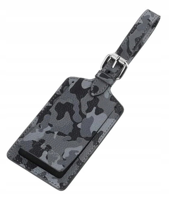 Zawieszka do bagażu Zippo skórzana Nappa moro szara, identyfikacja 2006039