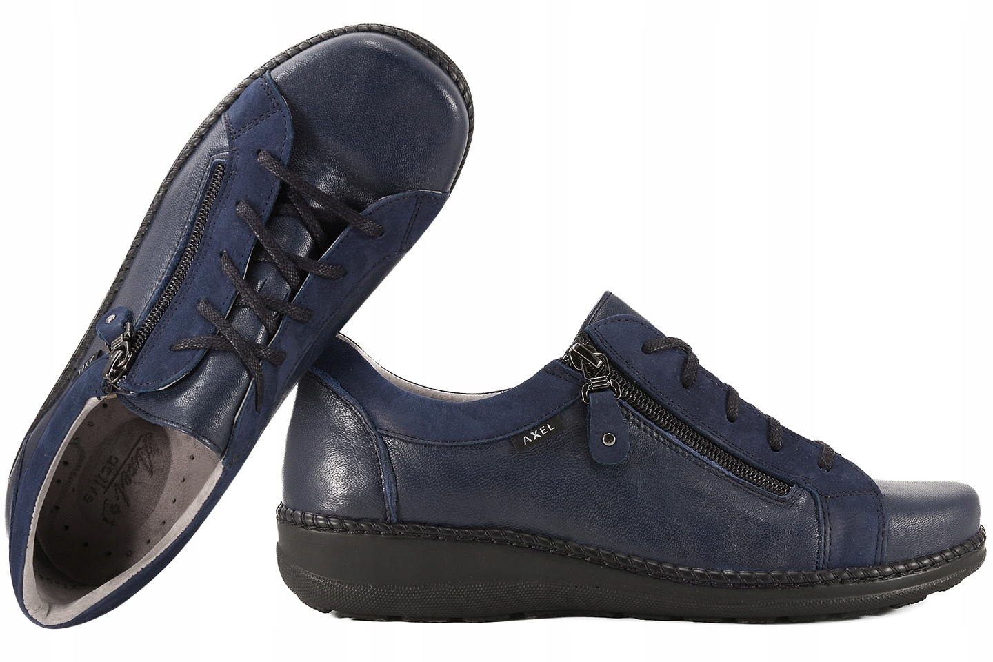 Axel 1814 Dámské Kožené Polobotky Comfort Tuhost H tmavě modrá 41 Tmavě modrá