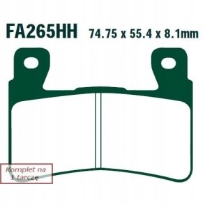 Brzdové Doštičky Moto. Honda Vtr 1000 (SP2) (02-07) EBCEPFA265HH