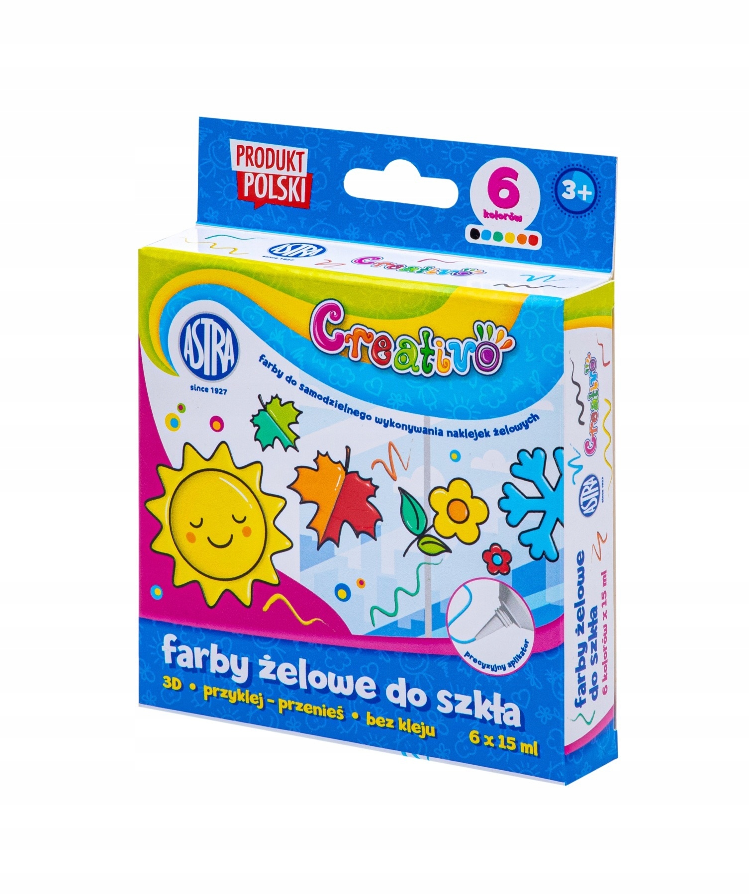 

Farby żelowe do szkła, zestaw 5x15ml Astra
