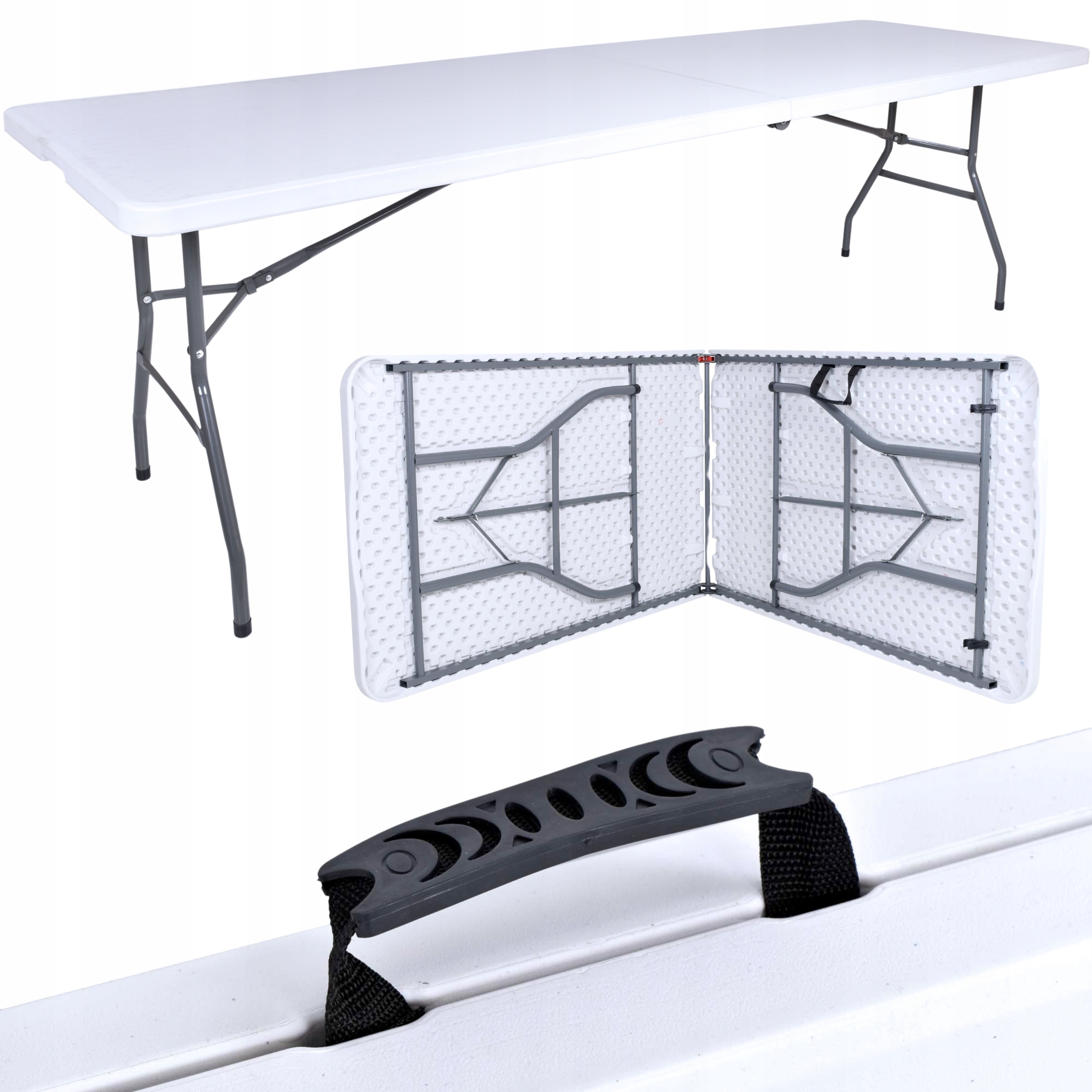 Stół Cateringowy Ogrodowy Składany 180cm Biały Stół Bankietowy Dom Ogród