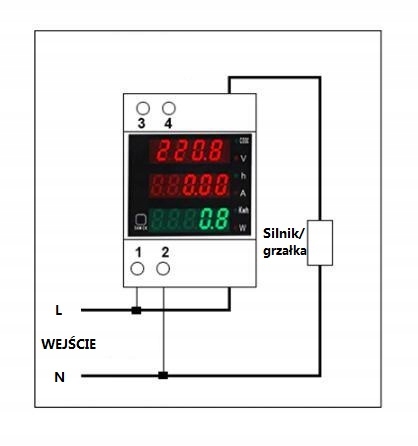 WATOMIERZ WOLTOAMPEROMIERZ DIN 100A 300V COSfi RMS E02C Marka Inna