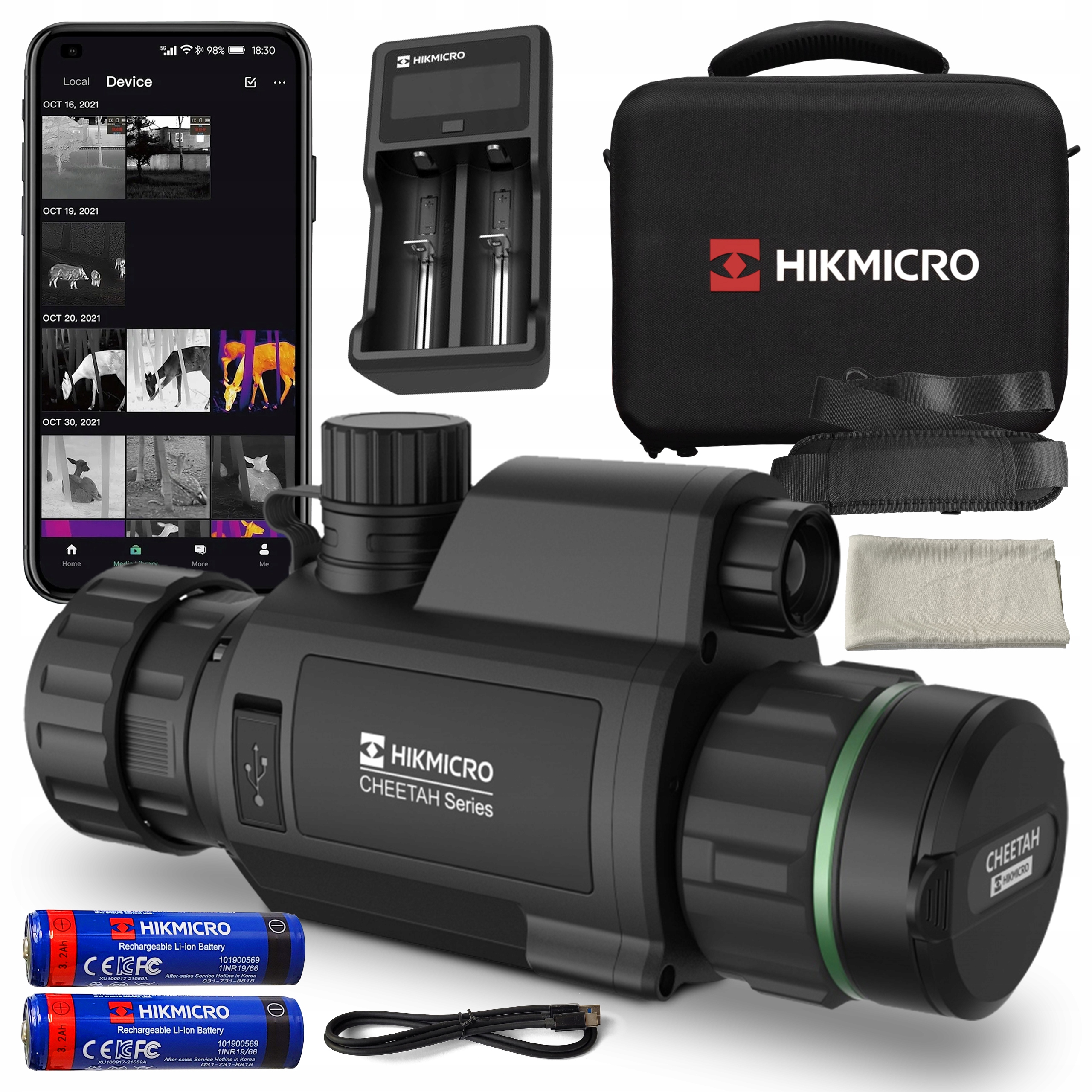 Hikmicro Cheetah 850nm Noktowizor Nakładka Nasadka Noktowizyjna Zestaw