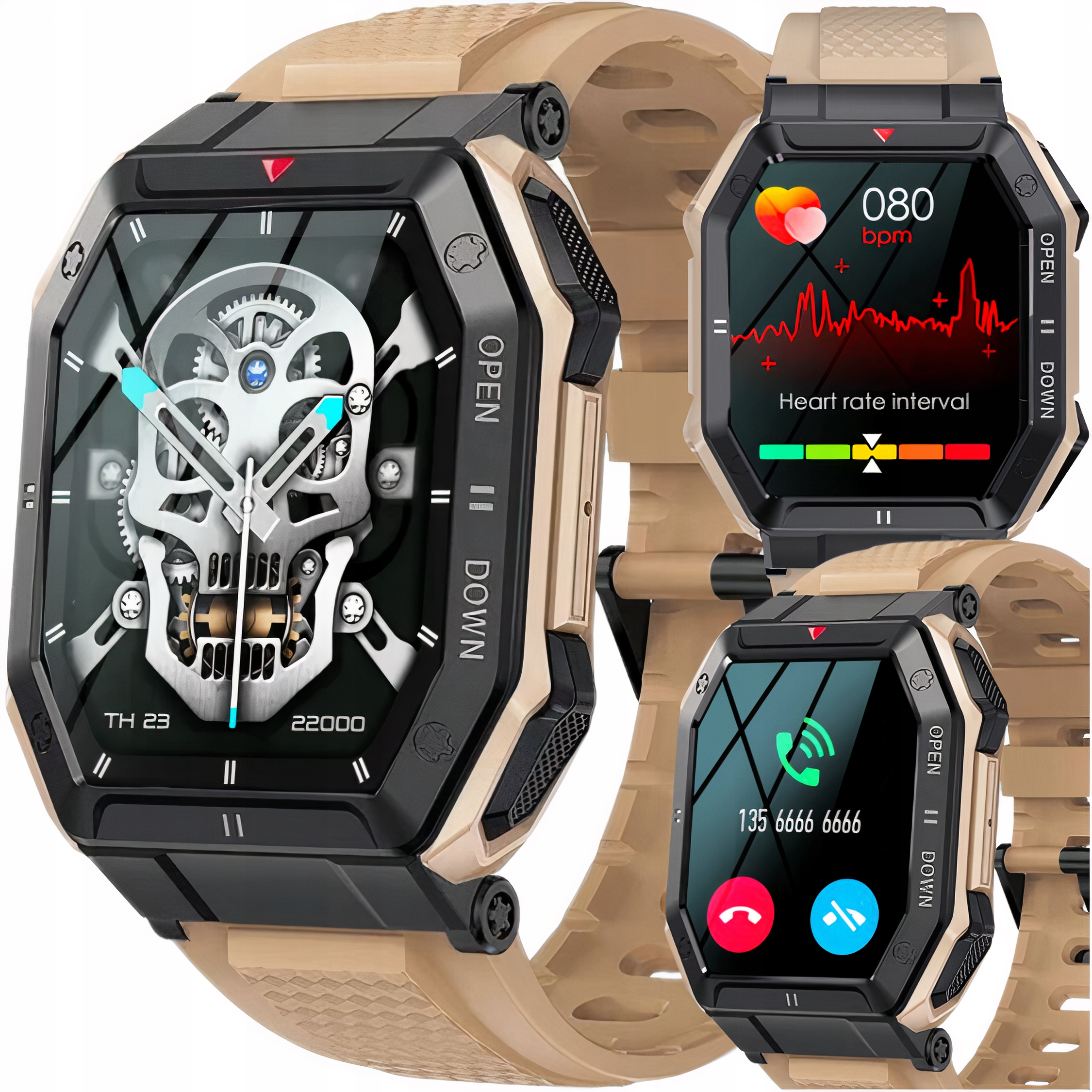 

Smartwatch Męski Militarny Rozmowy Wielofunkcyjny