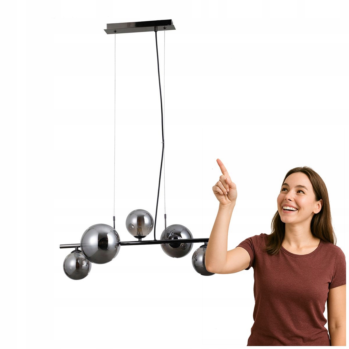 Závěsná lampa Canello PND-406007-5A-BCR Italux