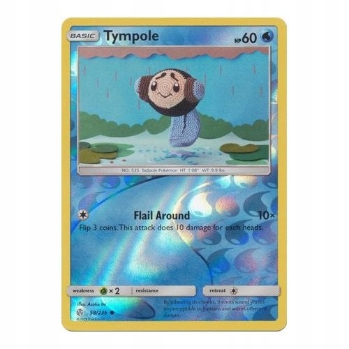 Reverse Holo Pokemon Tcg Wodny Tympole (cec 58)