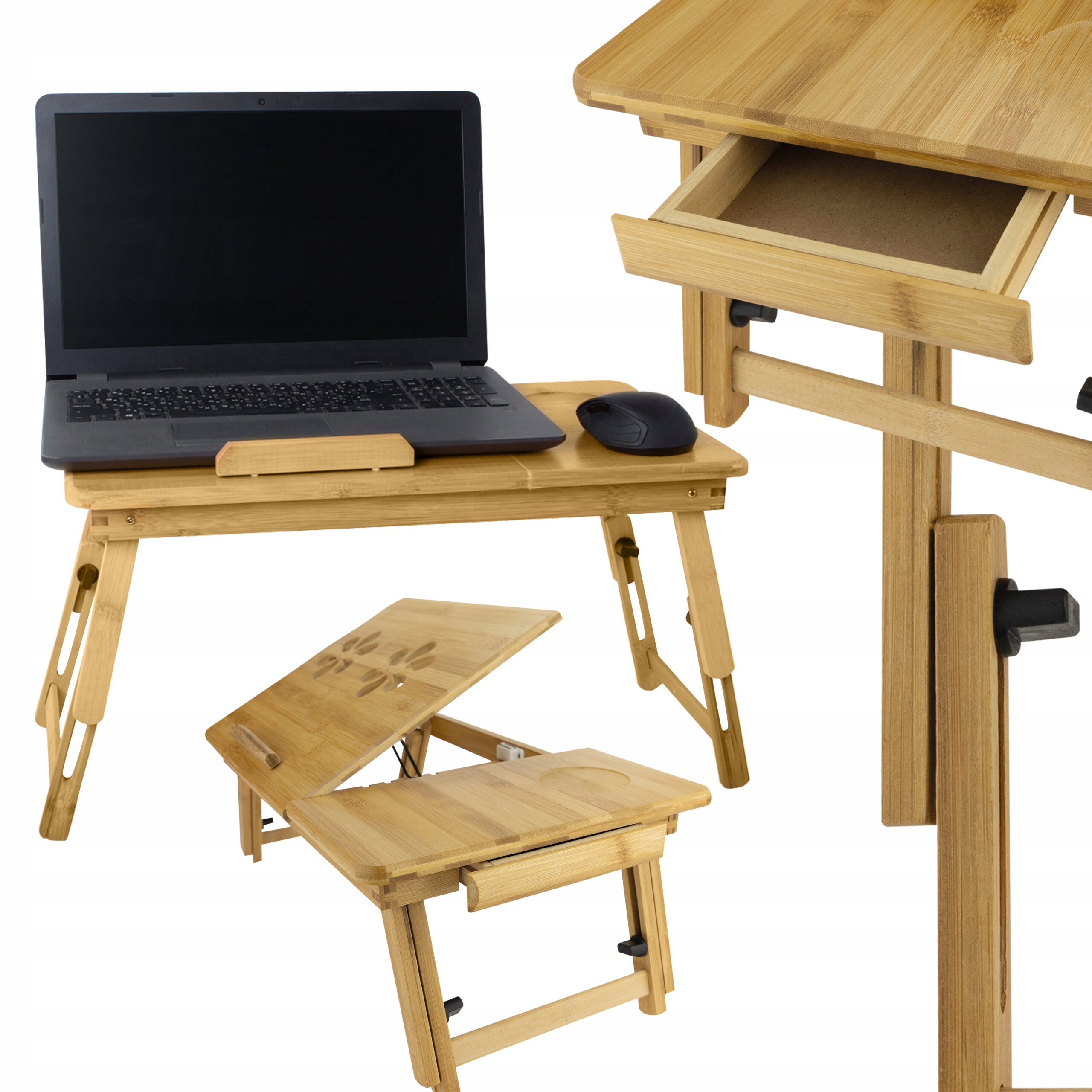 Стол для ноутбука деревянный 50X30CM регулировка
