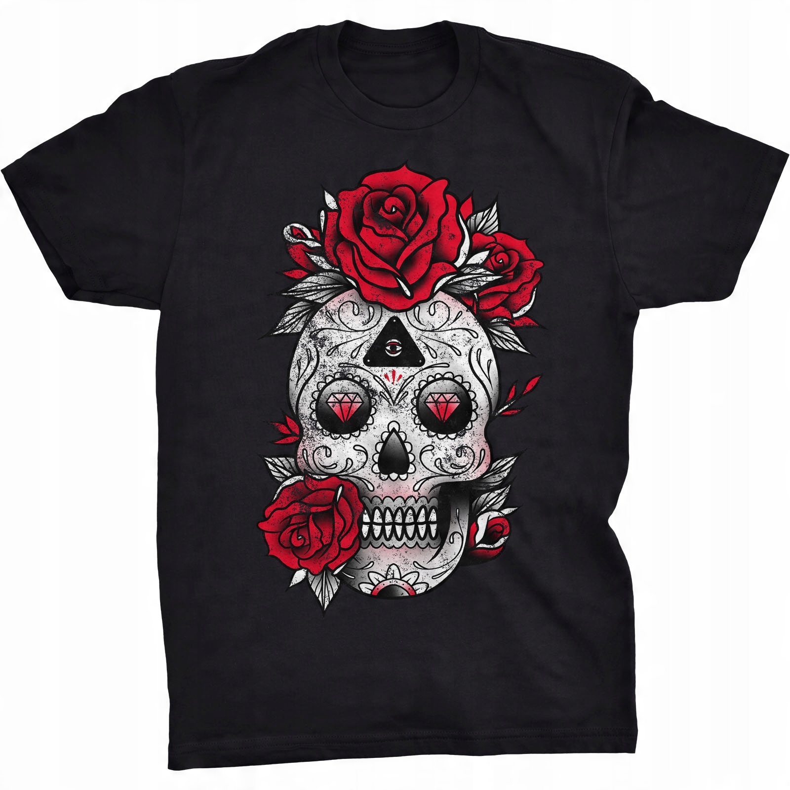 

Candy Skull Koszulka Czaszka Czacha Calavera Róża
