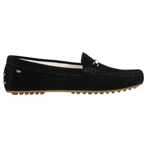 Dámské černé polobotky typu car shoes typu Wojas vel.