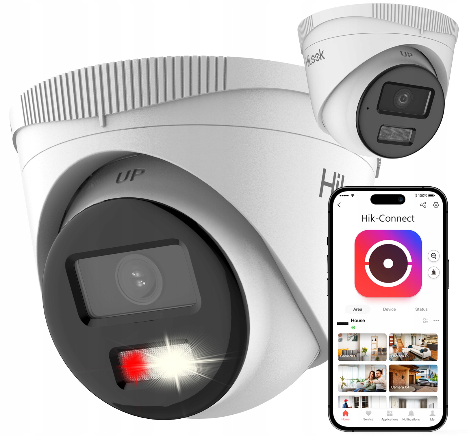 4MP HiLook od Hikvision Ip kamera IPC-T240HA-LUC Chytré hybridní světlo 20m PoE