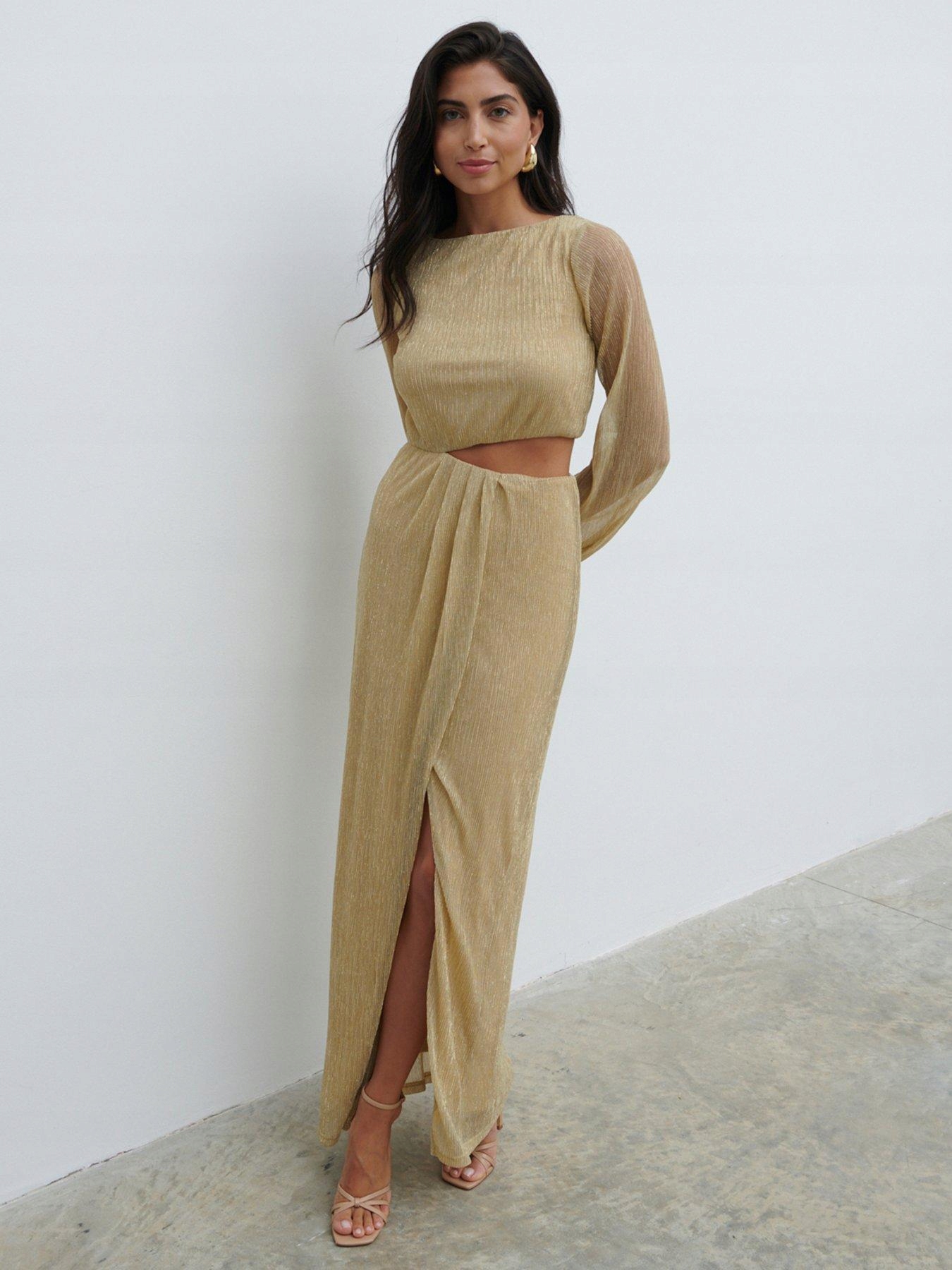 Preety Lavish Šaty Maxi S Výstřihem 34