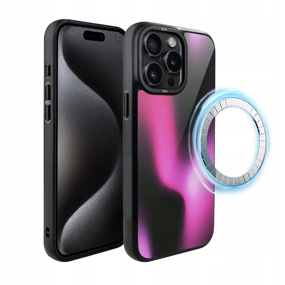 Matný Pouzdro Ibizu DropGuard s MagSafe pro iPhone 15 Pro Max, purpurový