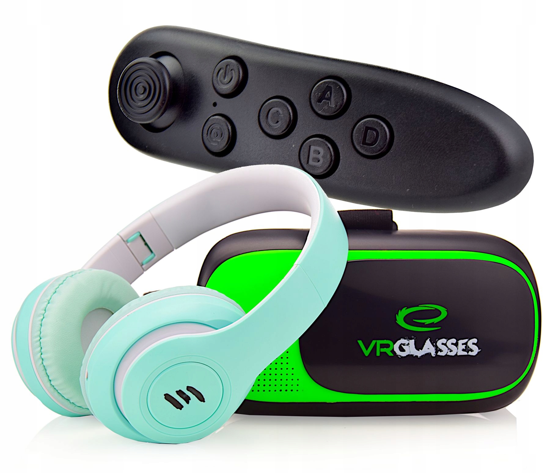 GOGLE OKULARY 3D VR DO TELEFONU Z KONTROLEREM BT