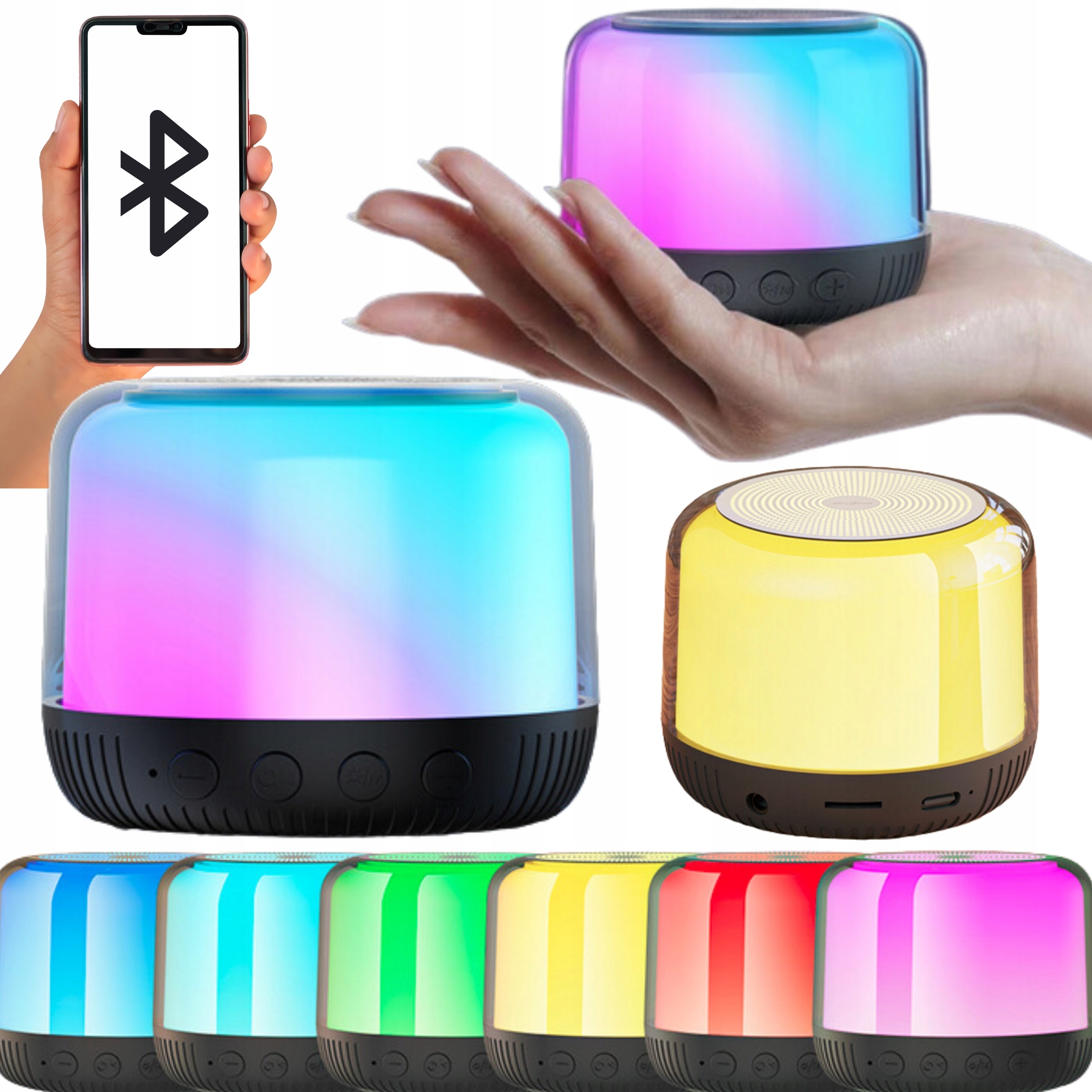 Głośnik Przenośny Bezprzewodowy Bluetooth 5.1 Rgb