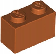 

Lego 3004 Klocek 1x2 pomarańczowy ciemny Nowy (1g)