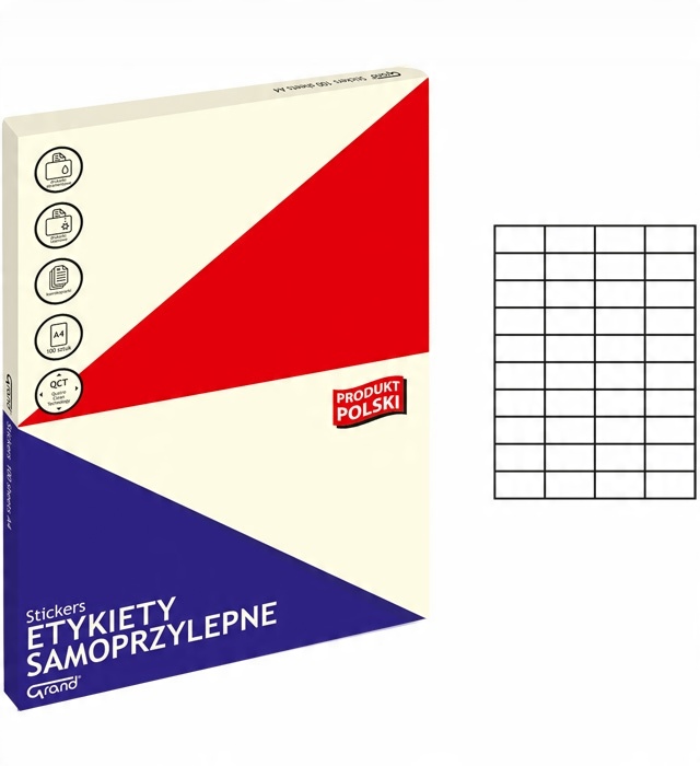 

Etykiety samoprzylepne A4 52,5x29,7mm 100szt Grand