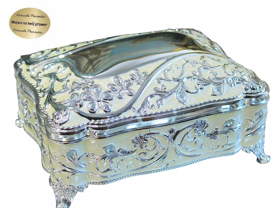 Okázalá Šperkovnice Na Bižuterii Pro Ženu Babičku, Stříbrný Dárek, Ornament