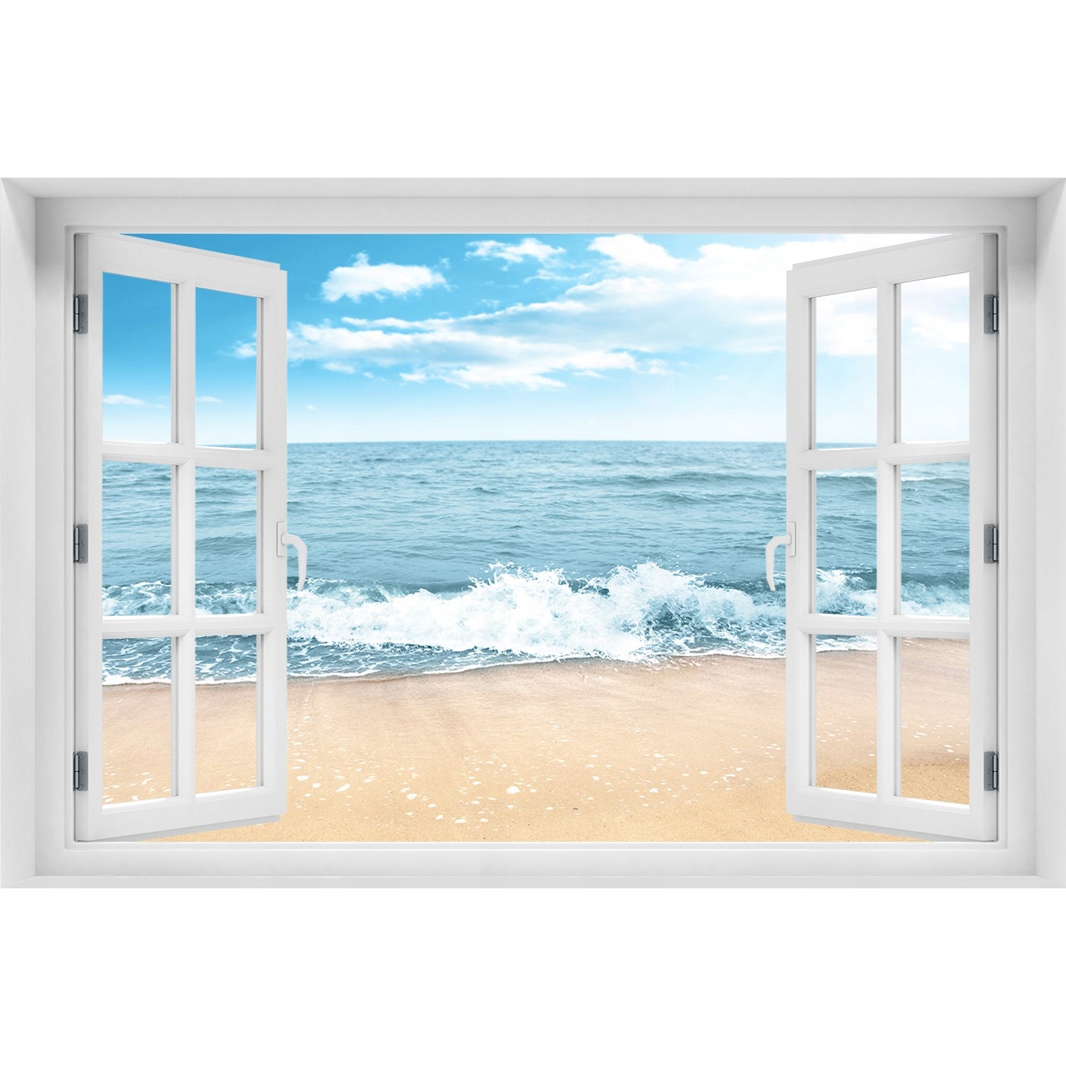 

Naklejka samoprzylepna 3D Okno Plaża 150x100