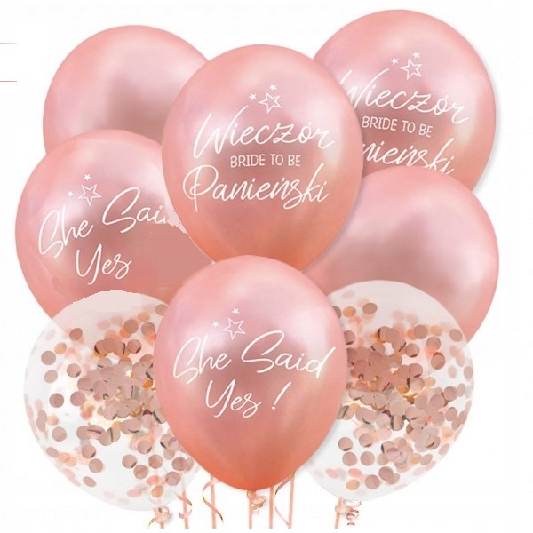 

Balony Wieczór Panieński Balon Różowe Złoto 8 Szt