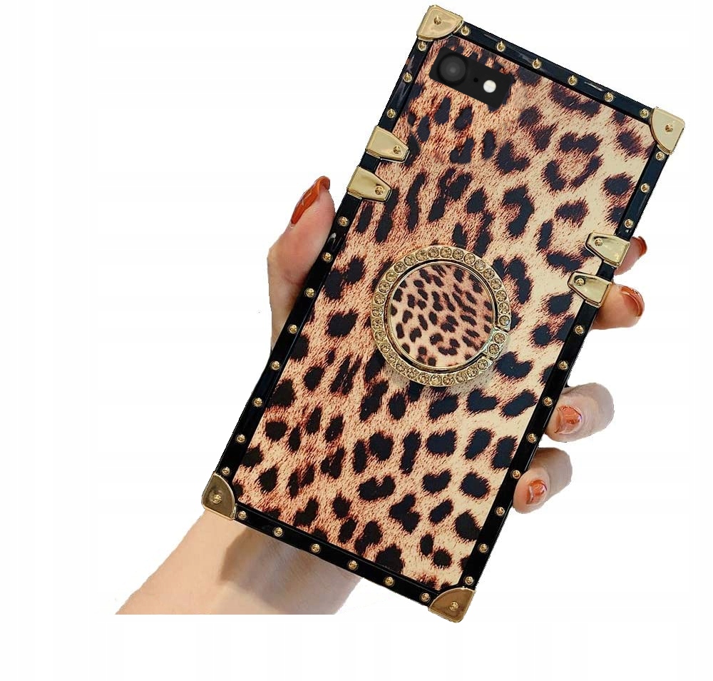 

Etui Iphone 7 Mocne Panterka Ring Case + Szkło