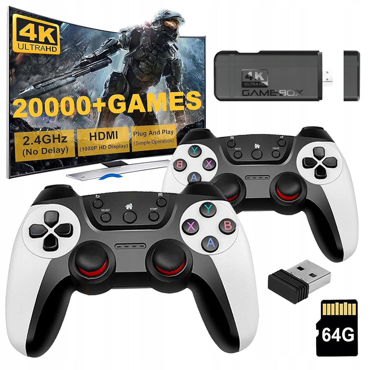 Konsola Retro Do Telewizora Stabilne Działanie Ponad 30000 Klasycznych Gier