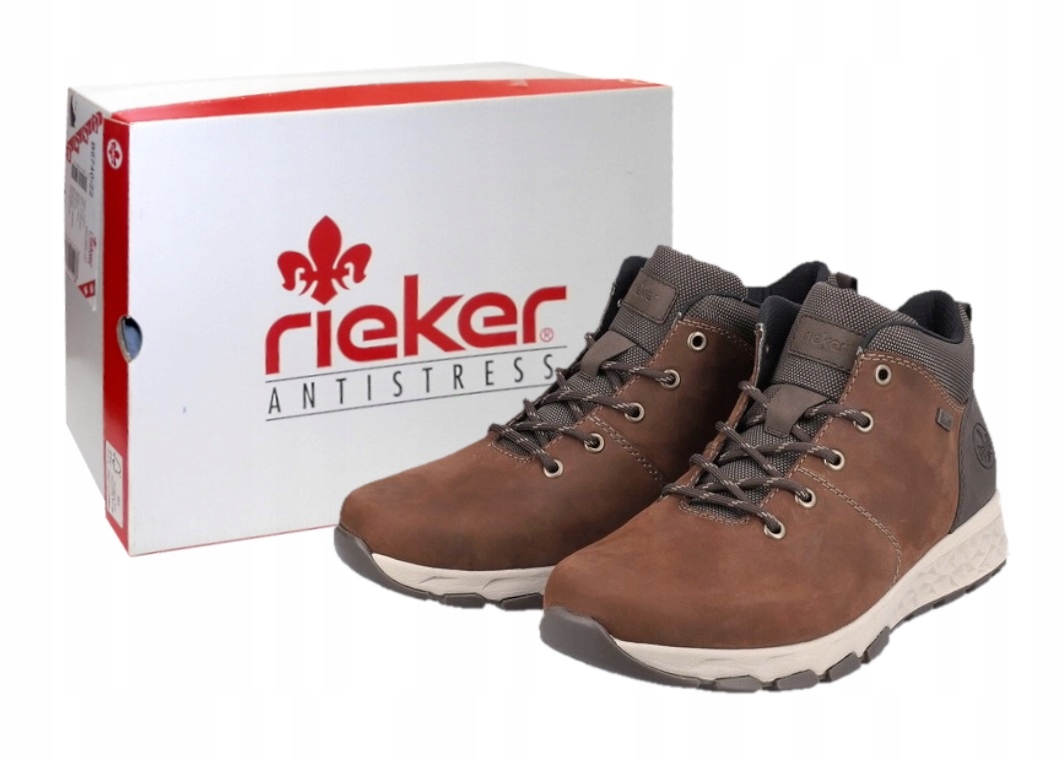 Pánské Kožené Trekingové Kotníkové Boty Rieker B6740-22 Hnědé vel. 42