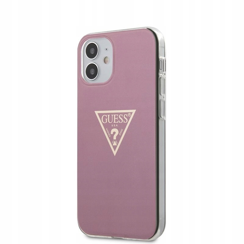 Guess Metallic Triange Etui iPhone 12 Mini (różowy)