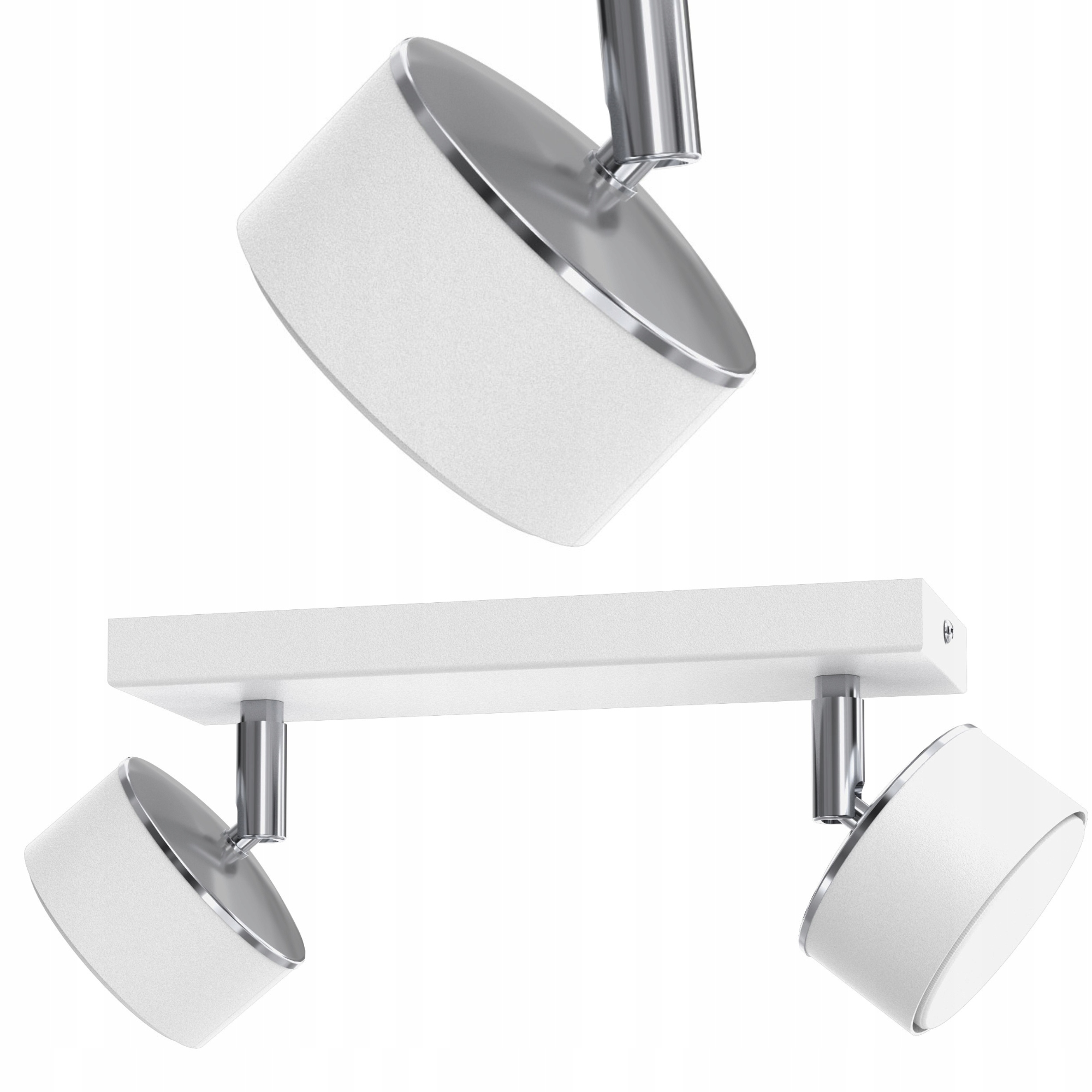 Stropní Svítidlo Stropní Reflektor Bílý Chrom Pohyblivý Led GX53 Polská Lampa