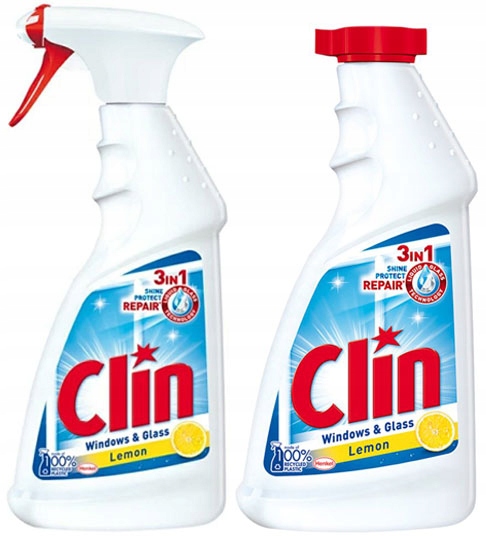 

Clin Płyn do Mycia Szyb Zestaw (Zapas+Spray) 500ml