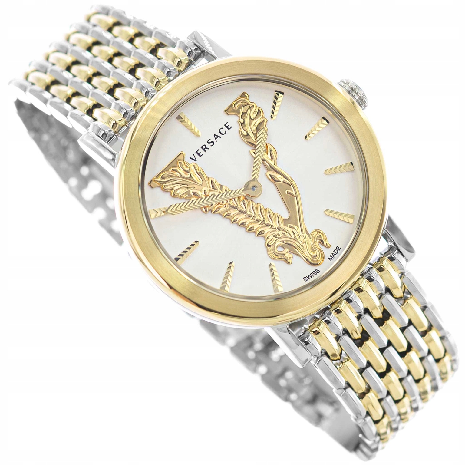 Dámské Hodinky Versace VERI00720 Virtus Stříbrno-zlaté Na Náramku