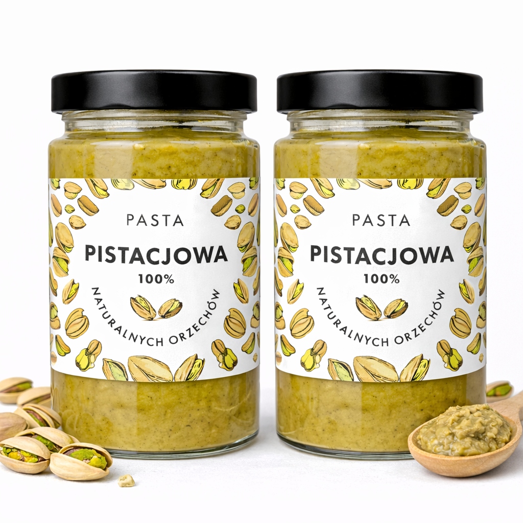 Pasta Pistacjowa 100% Skarby Młyna 2x250g Kremowa Naturalna Bez Cukru
