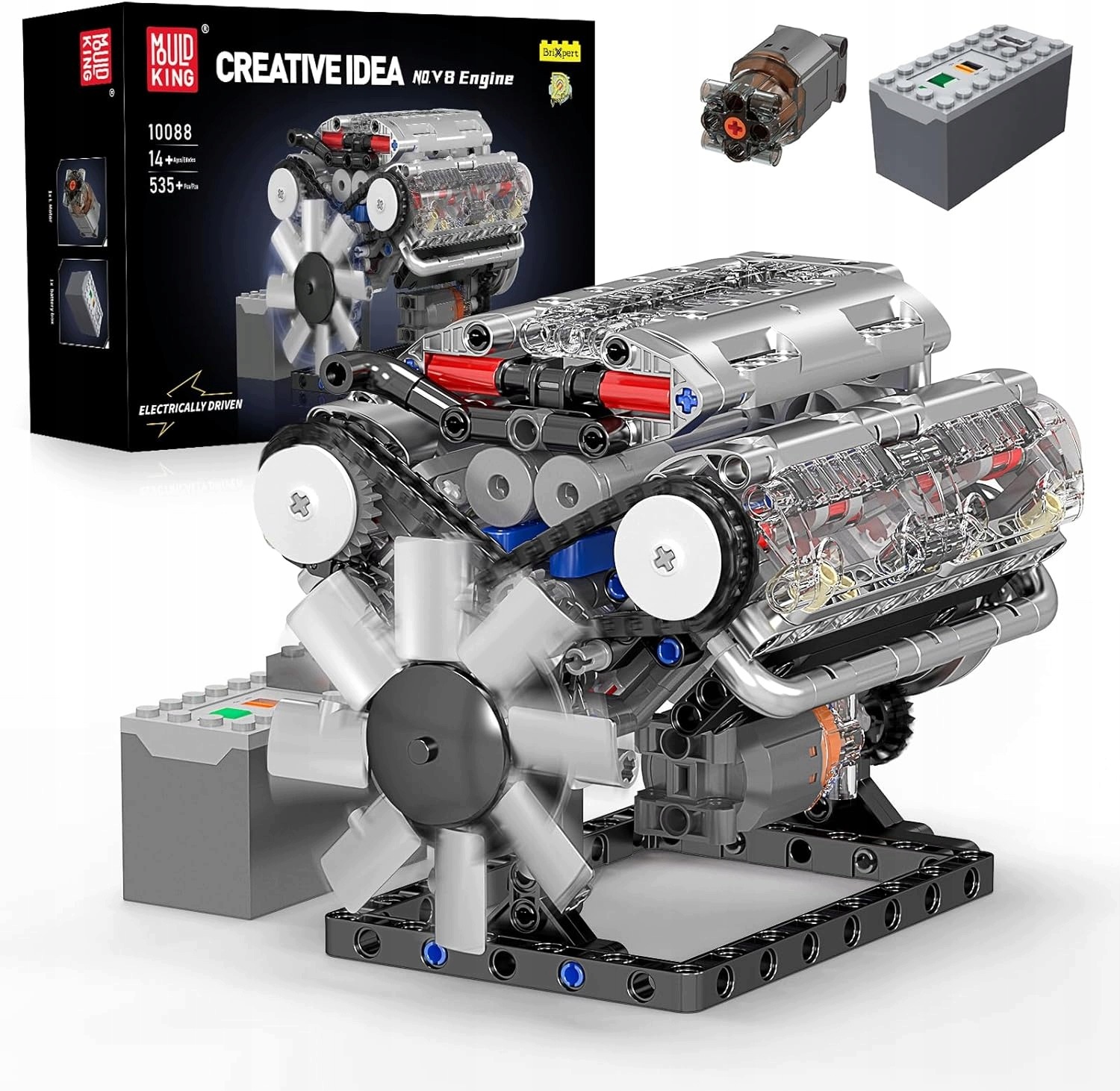 MOULD KING E5907489028141 Technic V8 Silnik Benzynowy 535 el. Do Składania