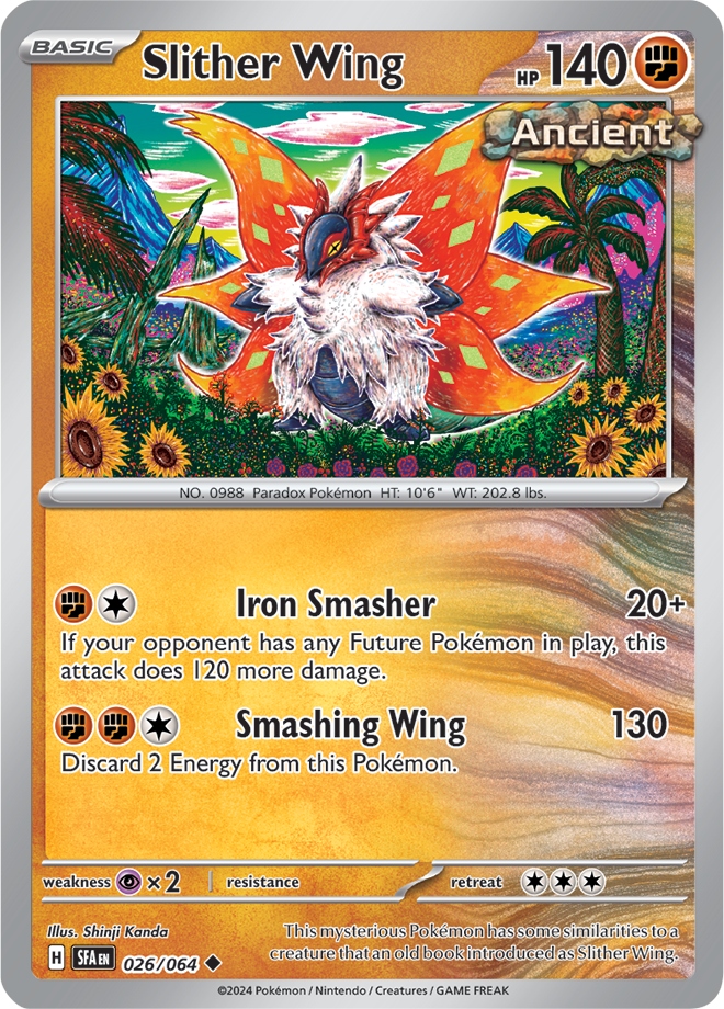 Oryginalna Karta Pokemon Slither Wing (sfa 026) Reverse Holo