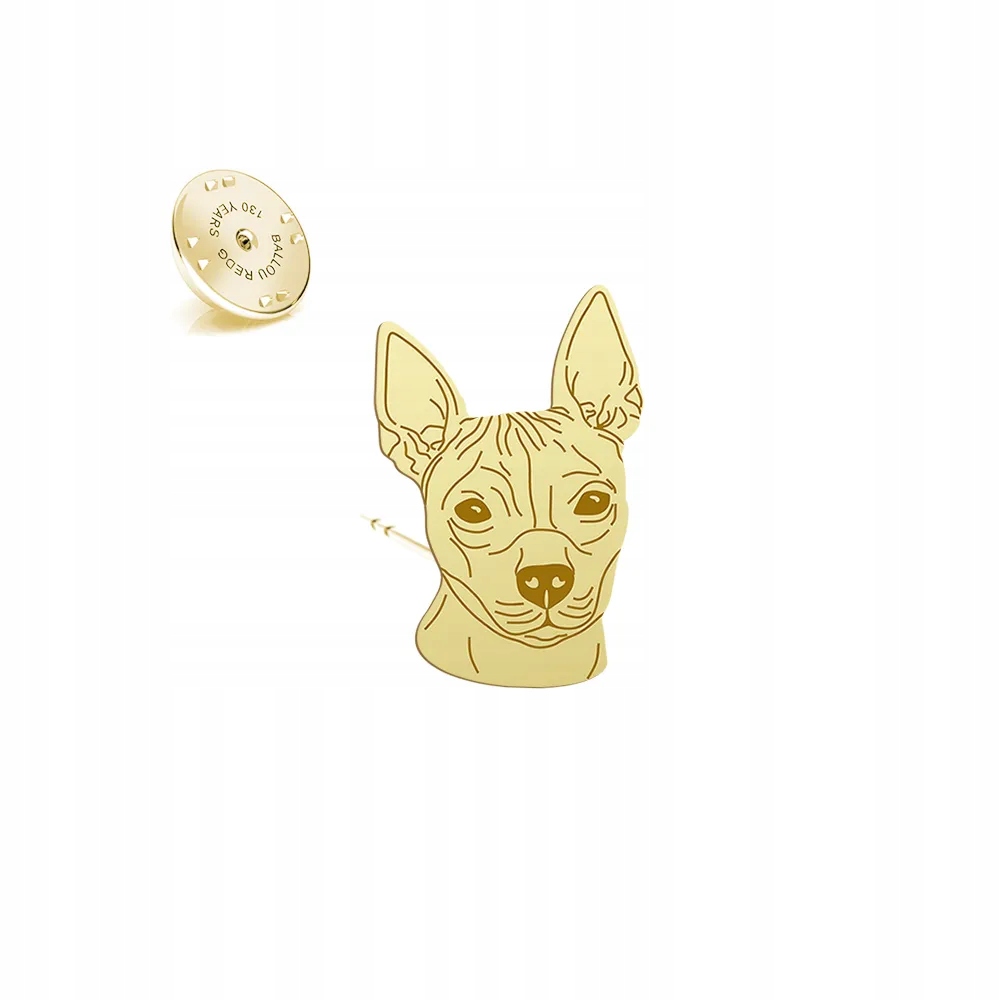 Odznak s americkým teriérem Bezsrstý 925 Dedikace Bonus