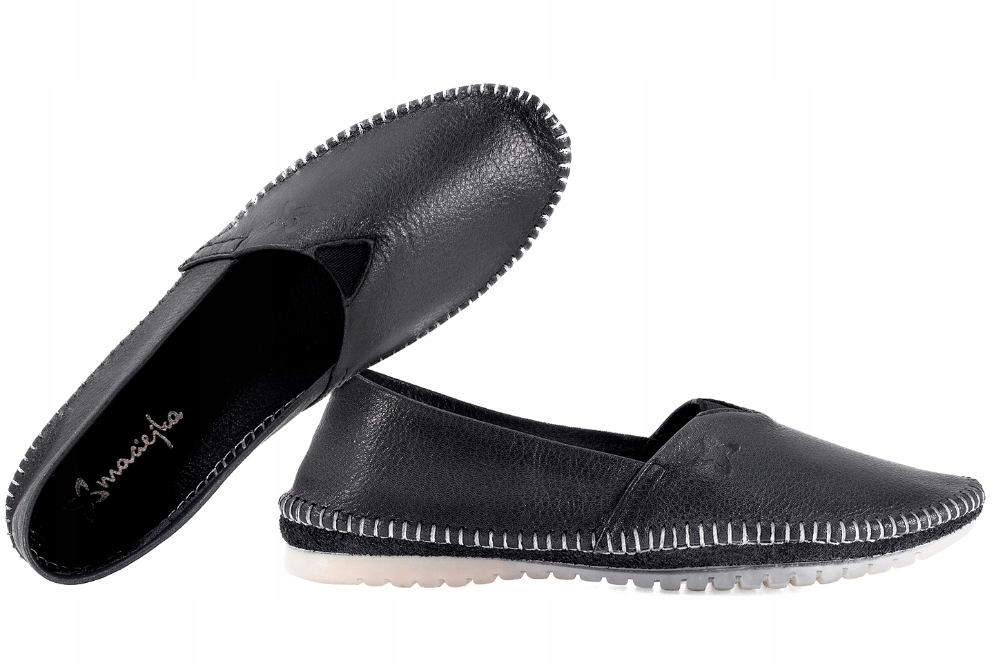 Maciejka T1930-43 Dámské Mokasíny Polobotky Balerínky Kůže černé 40