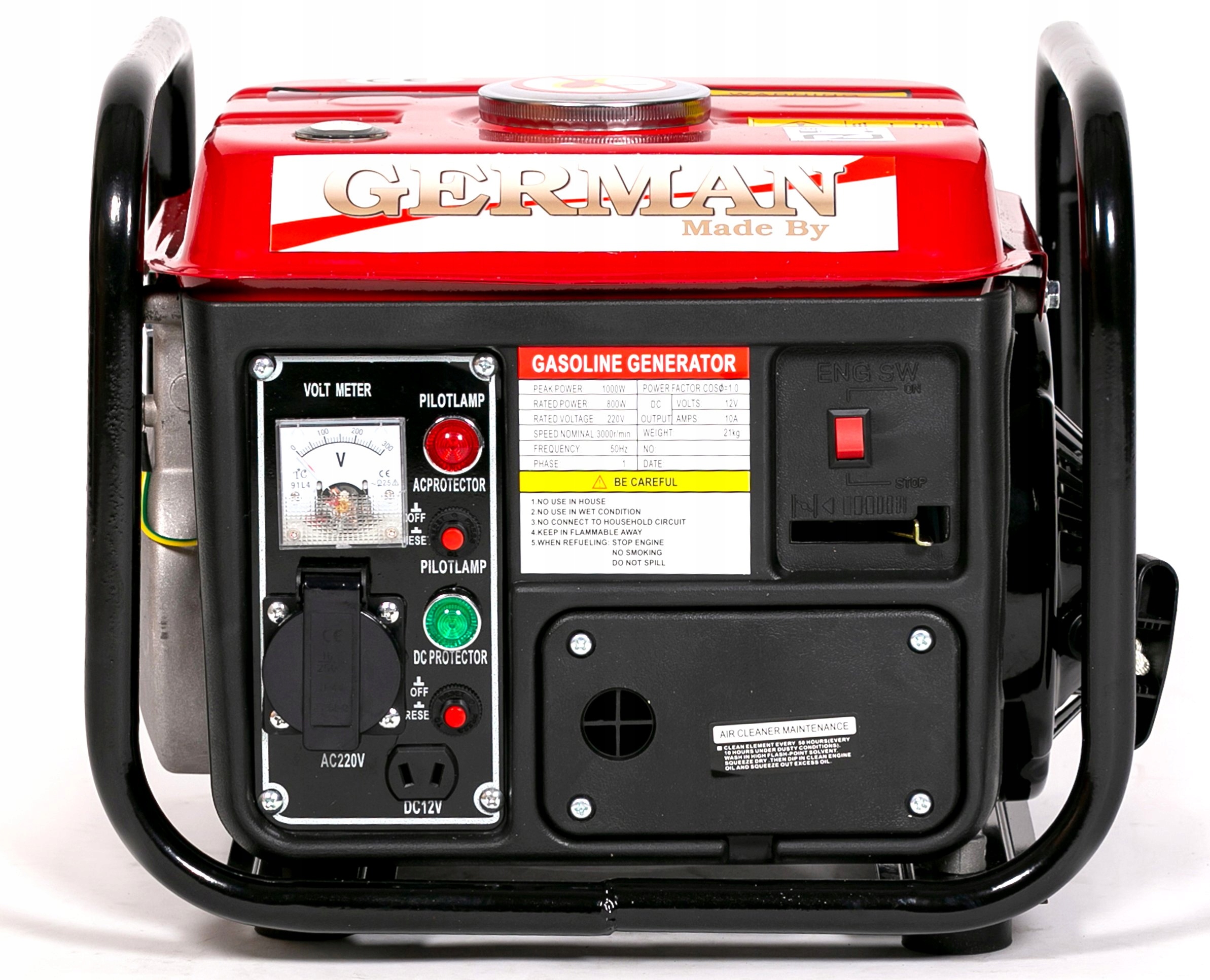 Agregat prądotwórczy GERMAN 2200W przenośny 3KM Rodzaj stacjonarny