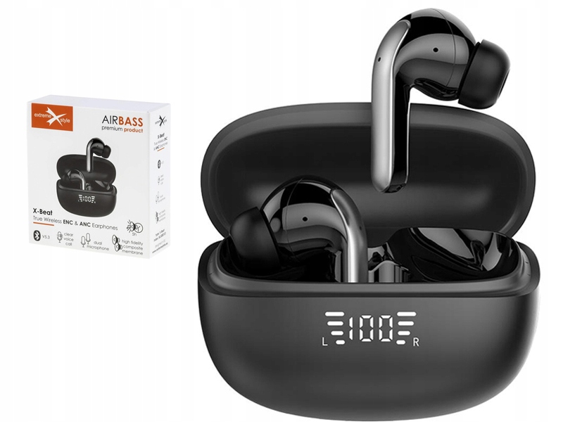 Słuchawki Do Biegania Bezprzewodowe Bluetooth Dokanałowe Z Wyświetlaczem