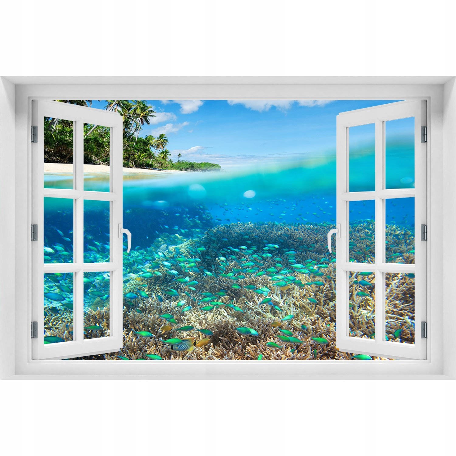 

Naklejka Fototapeta Okno widok Rafa koralowa 90x60