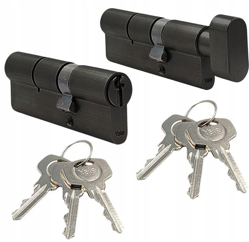 Vložka 27/35 vložka s knoflíkem G35/27 černá, Yale Assa Abloy