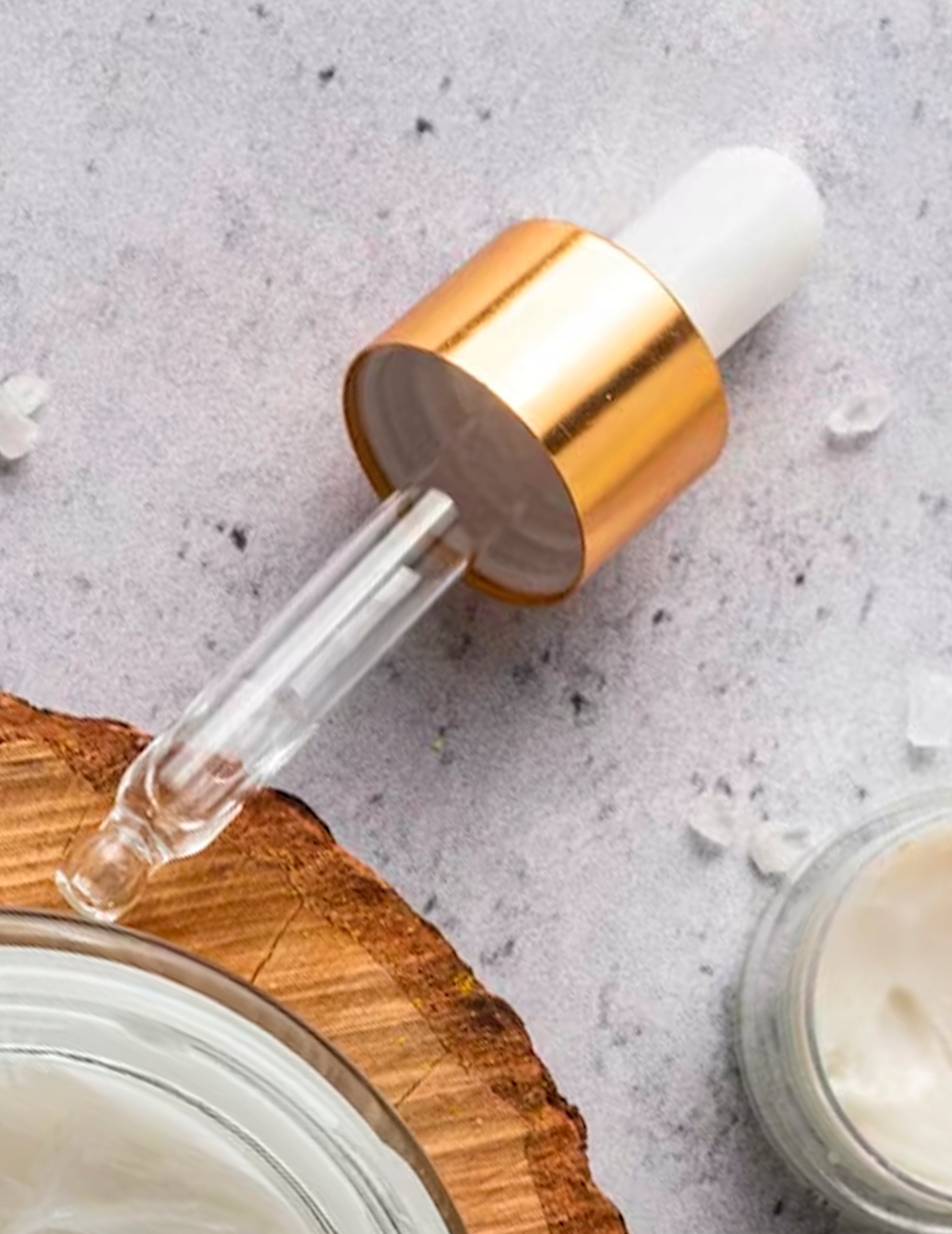 BUTELKA SZKLANA 3 ML Z PIPETĄ ZŁOTO BIAŁĄ NA SERUM OLEJEK Stan opakowania oryginalne