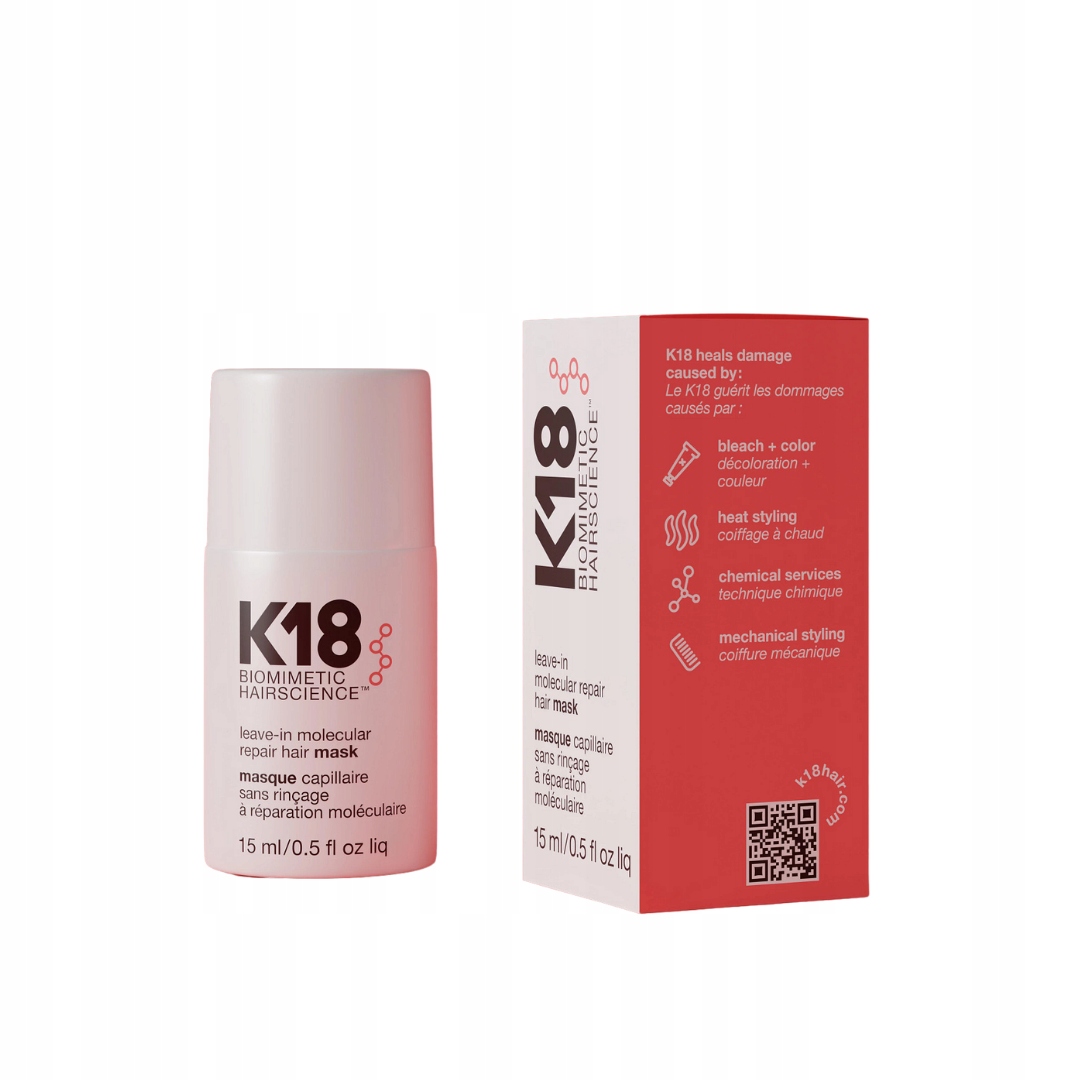 K18 Leave-in Molecular Repair Hair Maska Molekularna do Włosów 15ml