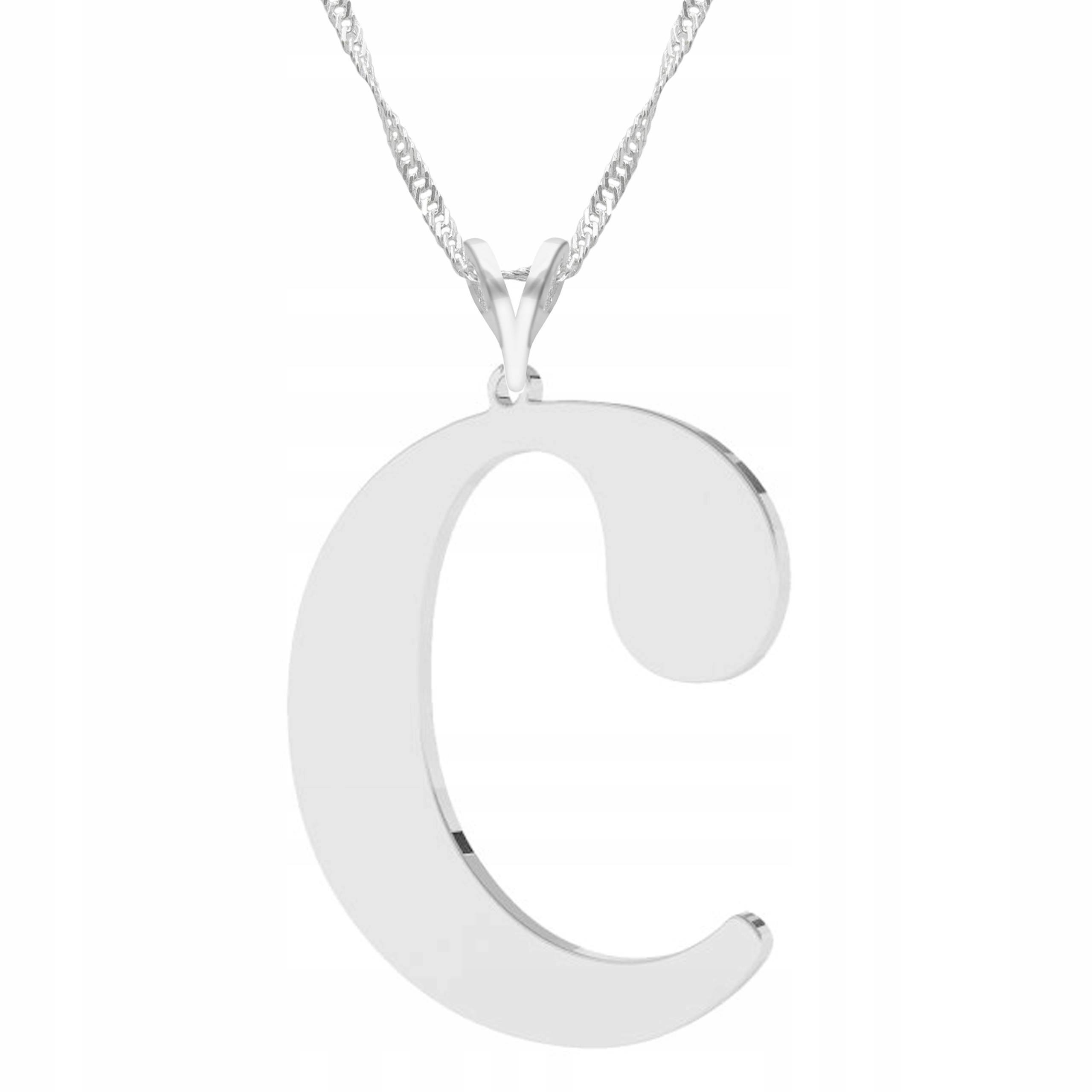 Stříbrný řetízek náhrdelník 925 Velké písmeno C